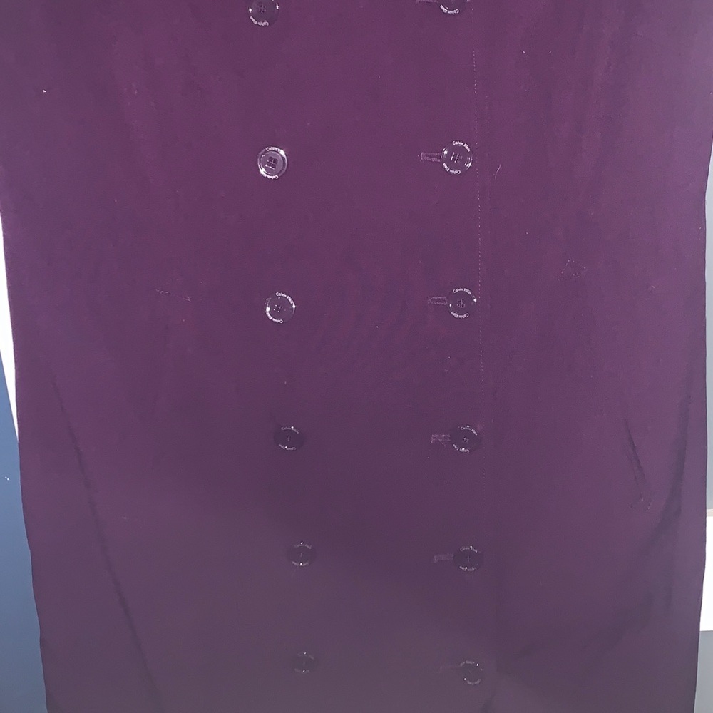 Calvin Klein Double-Breasted Purple Dress - Picture 3 of 7